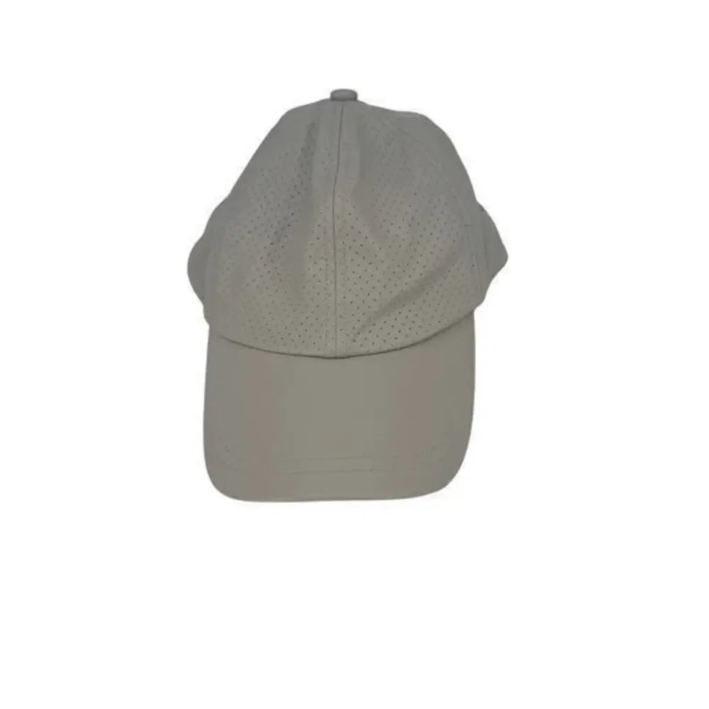 SWEAT ACTIVE taupe leather adjustable cap hat